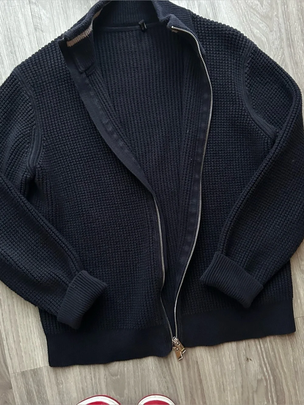 Theory | Gary Full Zip Jacket, Heavyweight Knit in Navy (S)